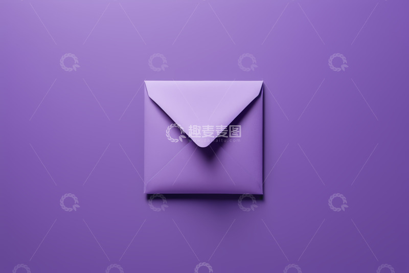 高清大图下载【趣麦麦图】紫色背景上的信封