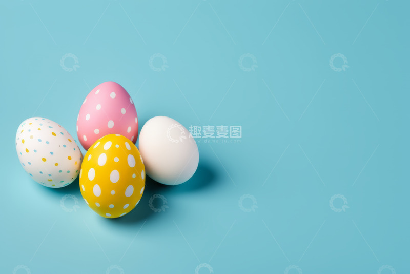 高清大图下载【趣麦麦图】彩色装饰鸡蛋静物素材