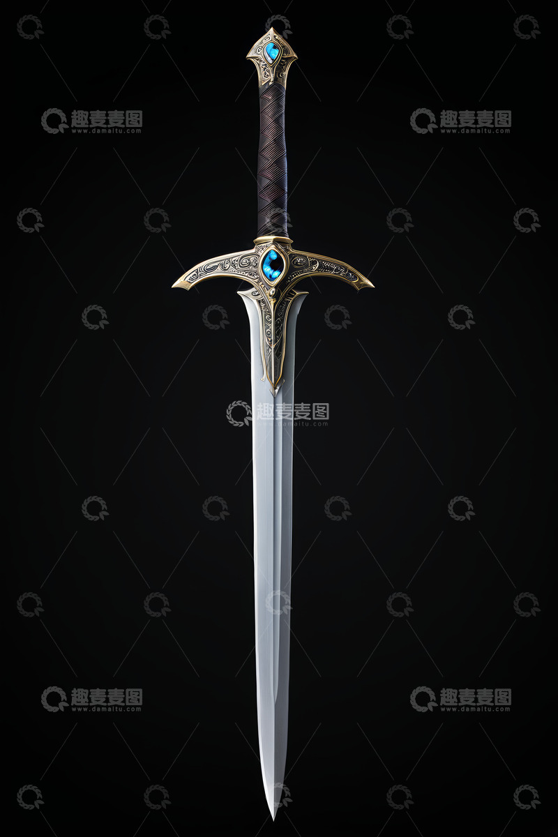 高清大图下载【趣麦麦图】装饰华丽的奇幻宝剑