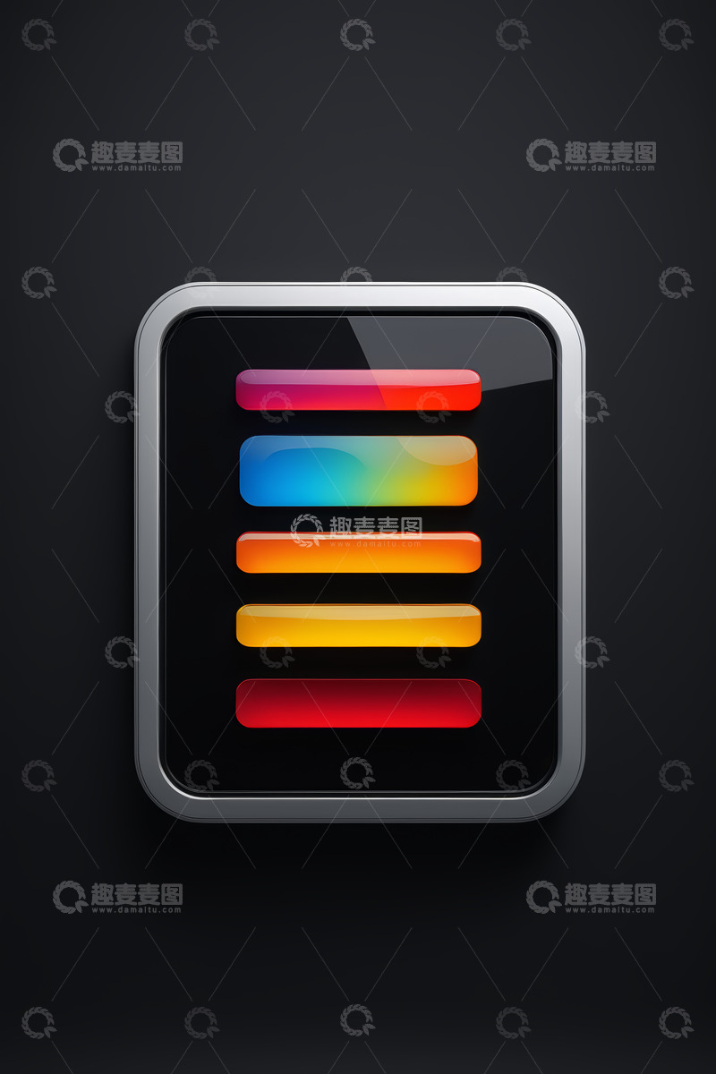 高清大图下载【趣麦麦图】彩色按钮图标