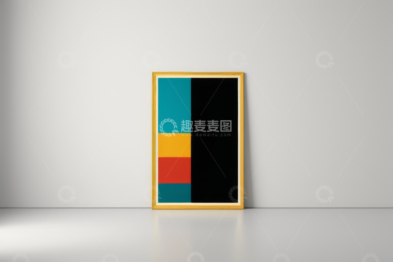 高清大图下载【趣麦麦图】现代风格装饰画靠墙展示