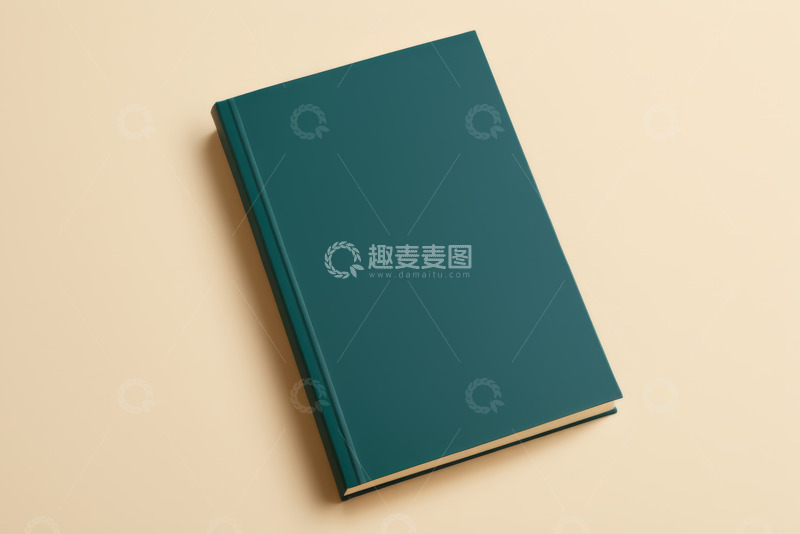 高清大图下载【趣麦麦图】纯色背景上的绿色书籍