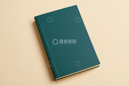 纯色背景上的绿色书籍
