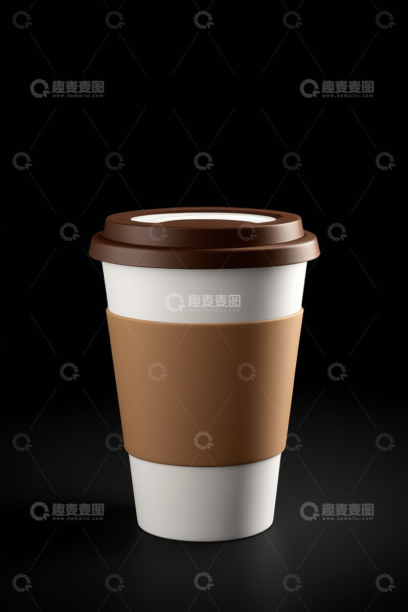 高清大图下载【趣麦麦图】白色外带咖啡杯特写