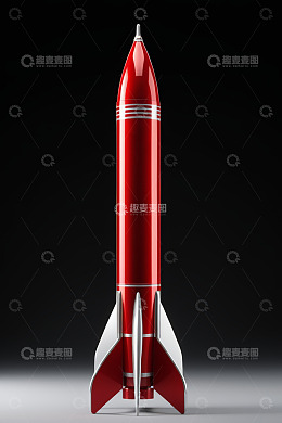 红色火箭模型素材
