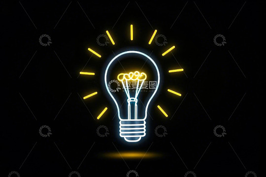 发光霓虹灯灯泡图案