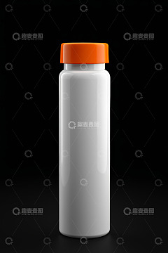 白色塑料瓶配橙色瓶盖