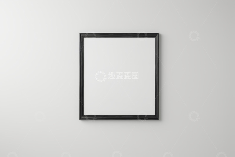 高清大图下载【趣麦麦图】白色背景上的黑色相框