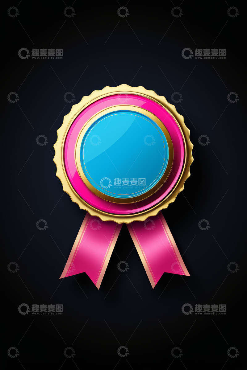 高清大图下载【趣麦麦图】彩色徽章图标设计素材