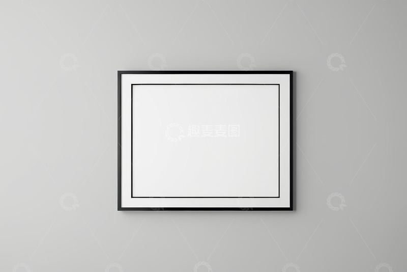 高清大图下载【趣麦麦图】白色背景上的黑色画框