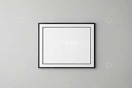 白色背景上的黑色画框