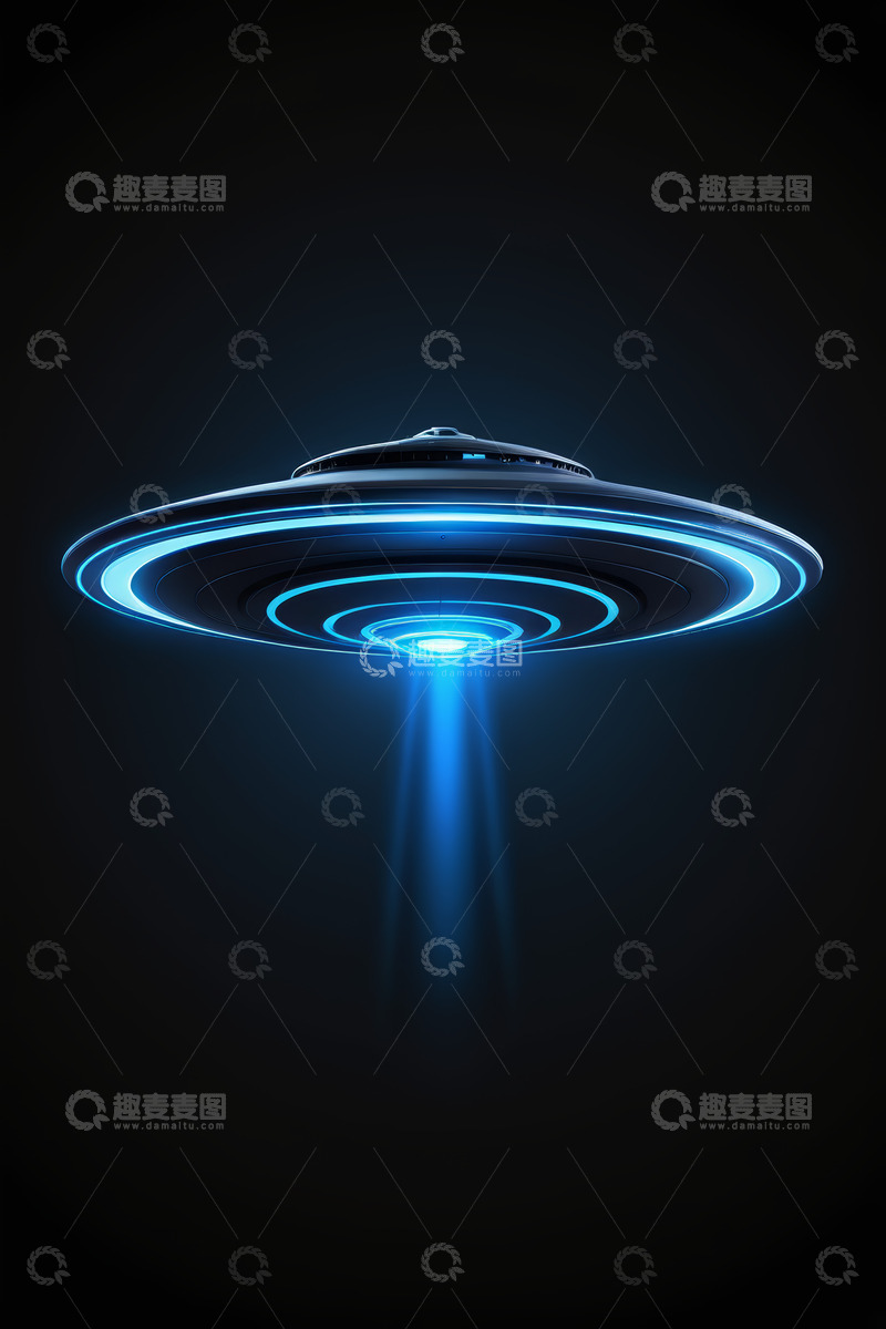 高清大图下载【趣麦麦图】科幻风格宇宙飞船悬浮画面