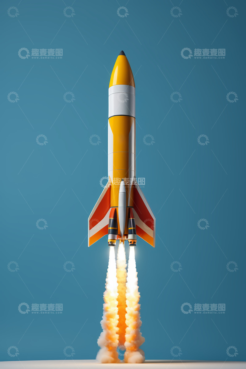 高清大图下载【趣麦麦图】火箭发射三维效果图