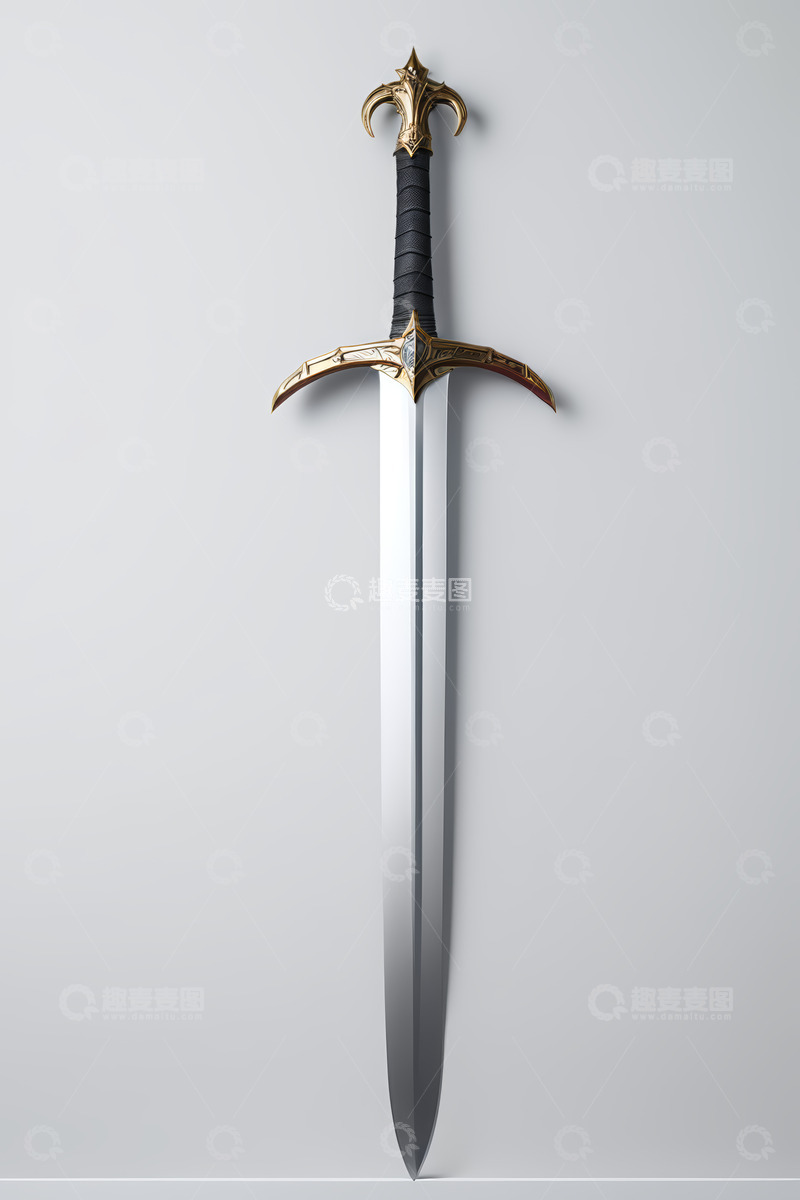 高清大图下载【趣麦麦图】中世纪金属剑特写