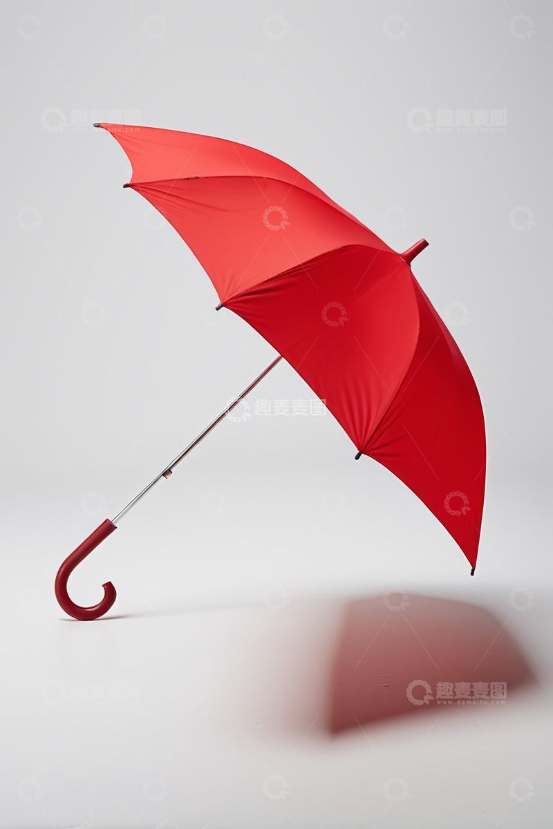 高清大图下载【趣麦麦图】红色雨伞静物特写