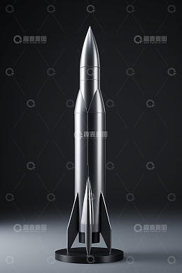 金属质感火箭模型