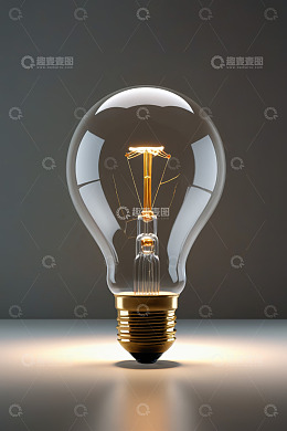 发光灯泡特写素材