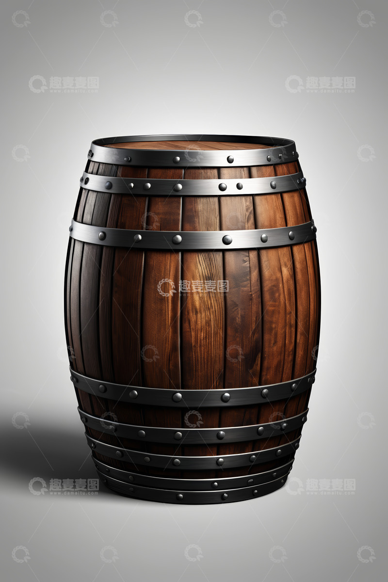 高清大图下载【趣麦麦图】复古木质酒桶特写