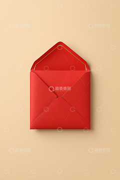 红色信封特写素材
