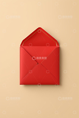 红色信封特写素材