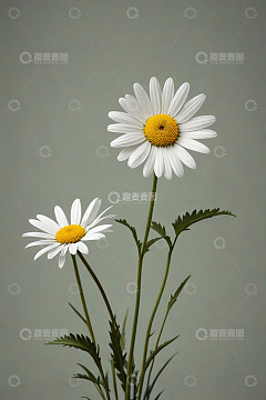 白色雏菊花卉特写