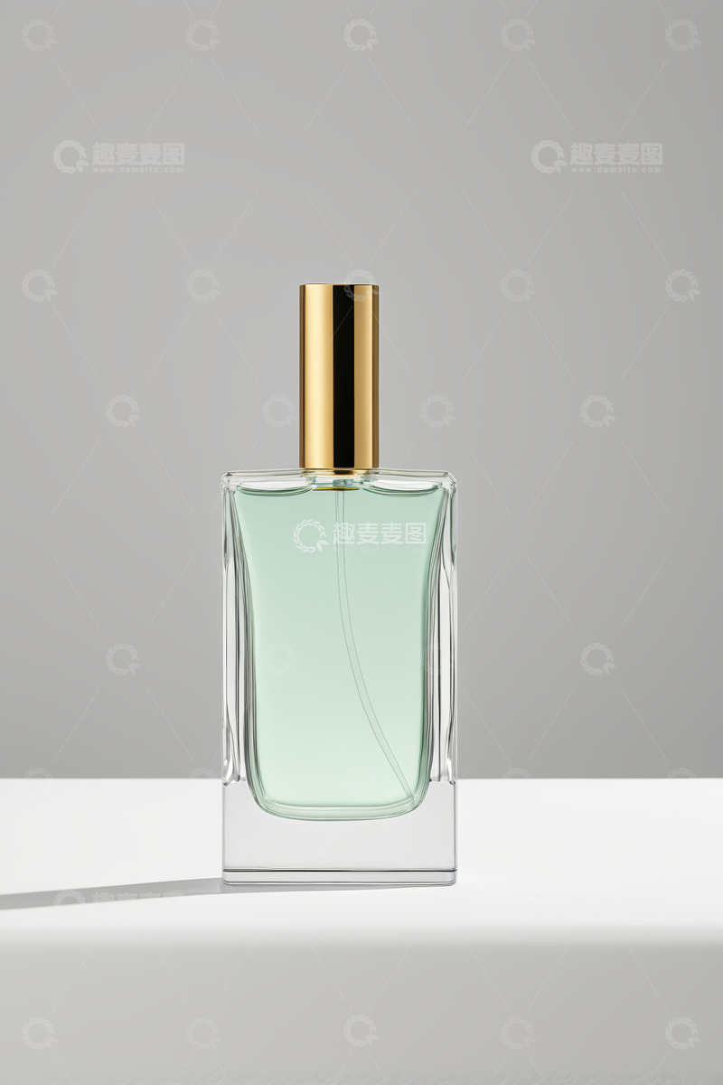 高清大图下载【趣麦麦图】透明玻璃香水瓶静物特写