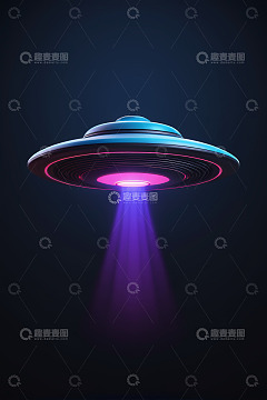 科幻风格不明飞行物悬浮画面