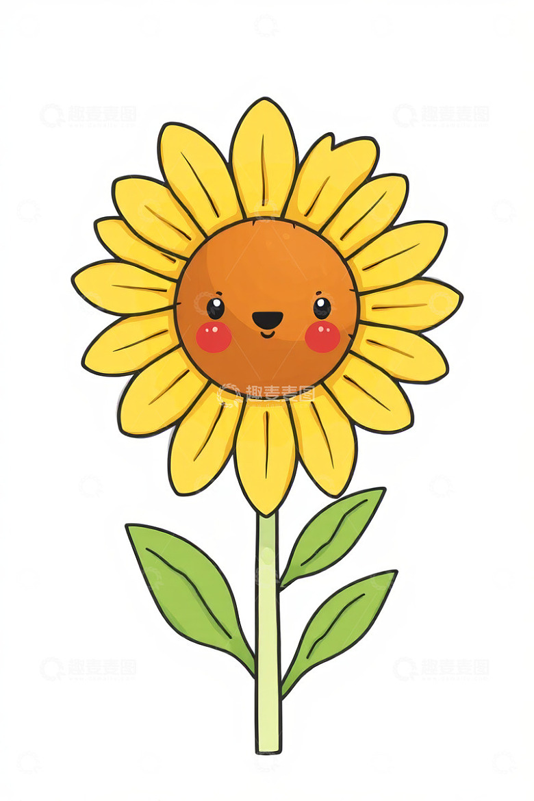 卡通向日葵插画
