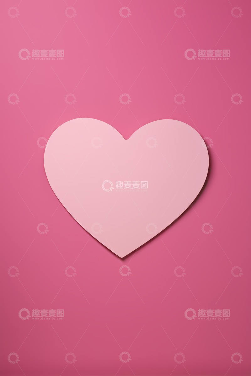 高清大图下载【趣麦麦图】粉色背景心形图案素材