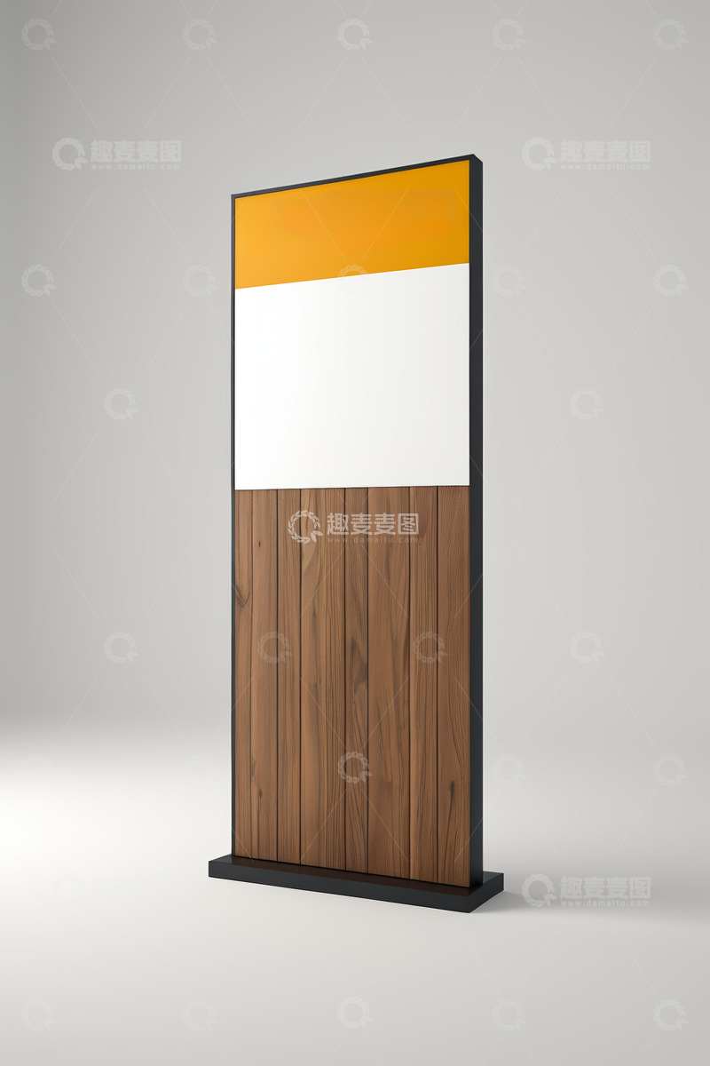高清大图下载【趣麦麦图】现代风格木质展示牌