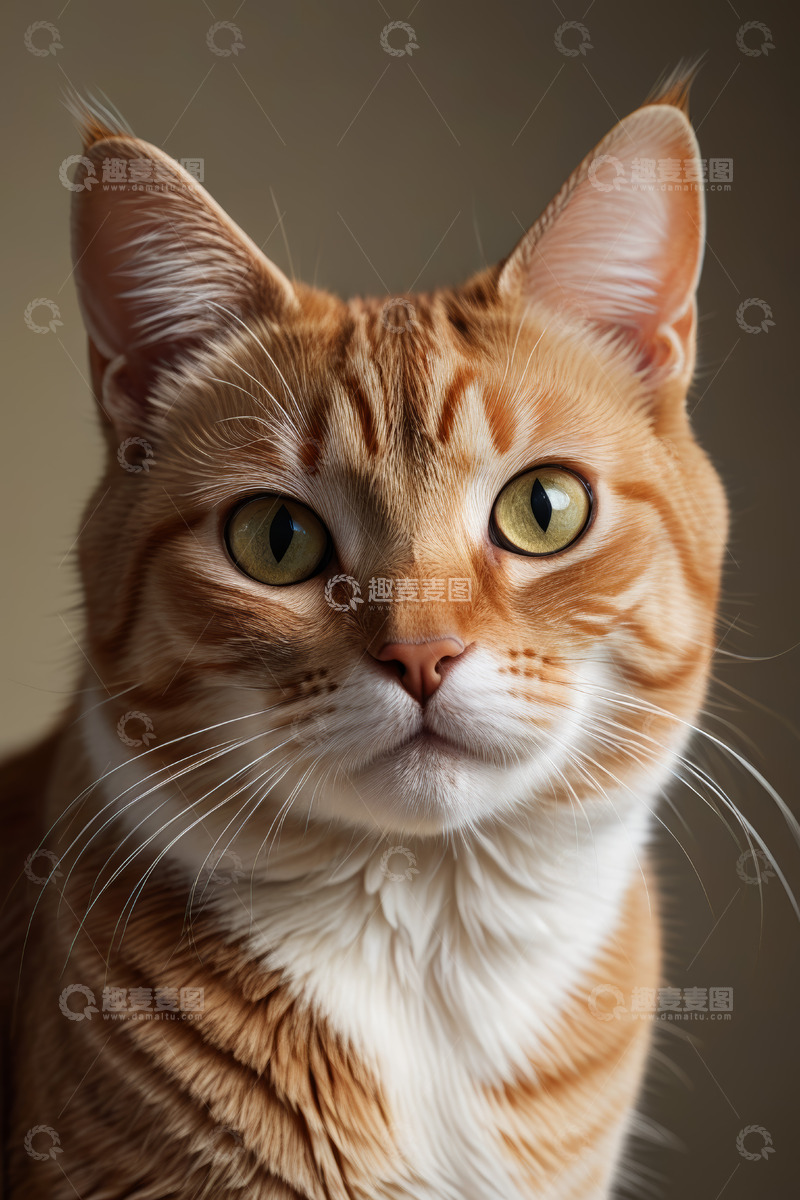 高清大图下载【趣麦麦图】橘色猫咪特写