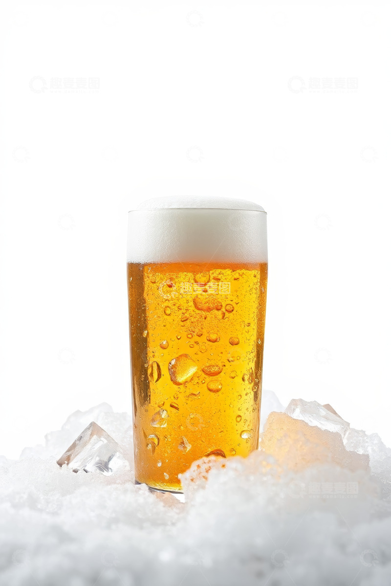 高清大图下载【趣麦麦图】冰镇啤酒特写