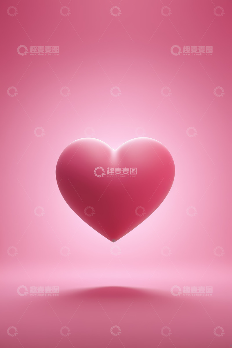 高清大图下载【趣麦麦图】粉色爱心悬浮背景素材