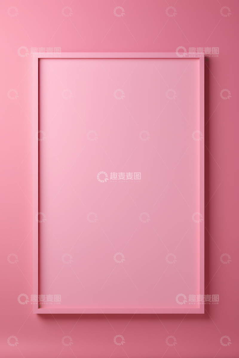 高清大图下载【趣麦麦图】粉色背景矩形框架展示素材