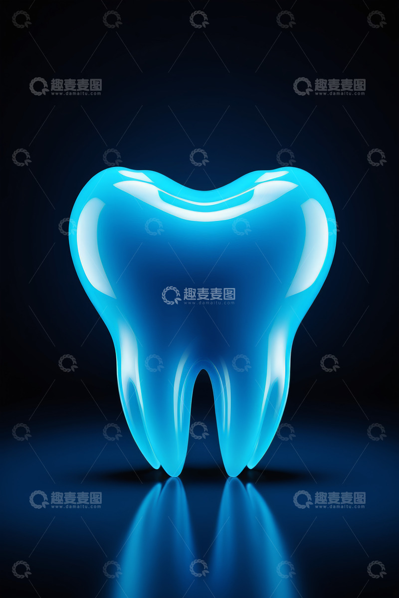 高清大图下载【趣麦麦图】蓝色牙齿特写素材