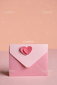 粉色信封搭配爱心装饰
