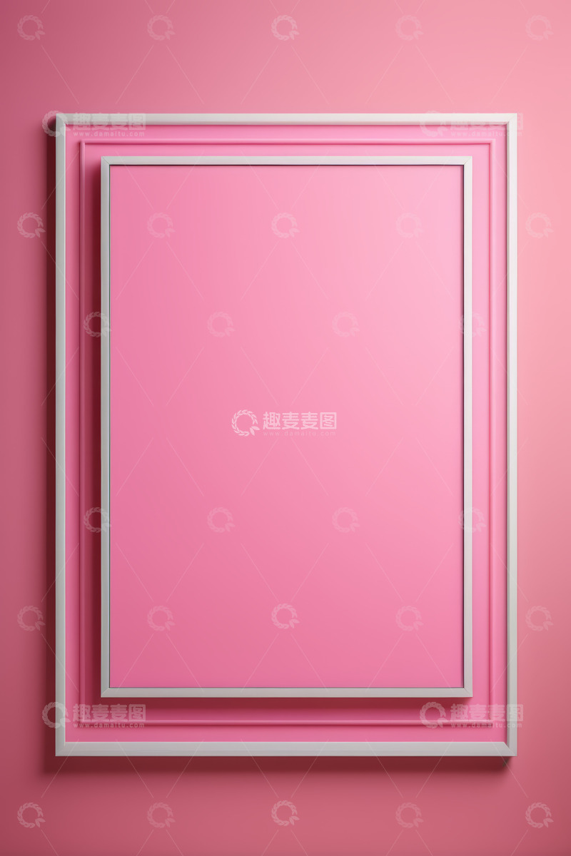 高清大图下载【趣麦麦图】粉色背景双相框设计素材