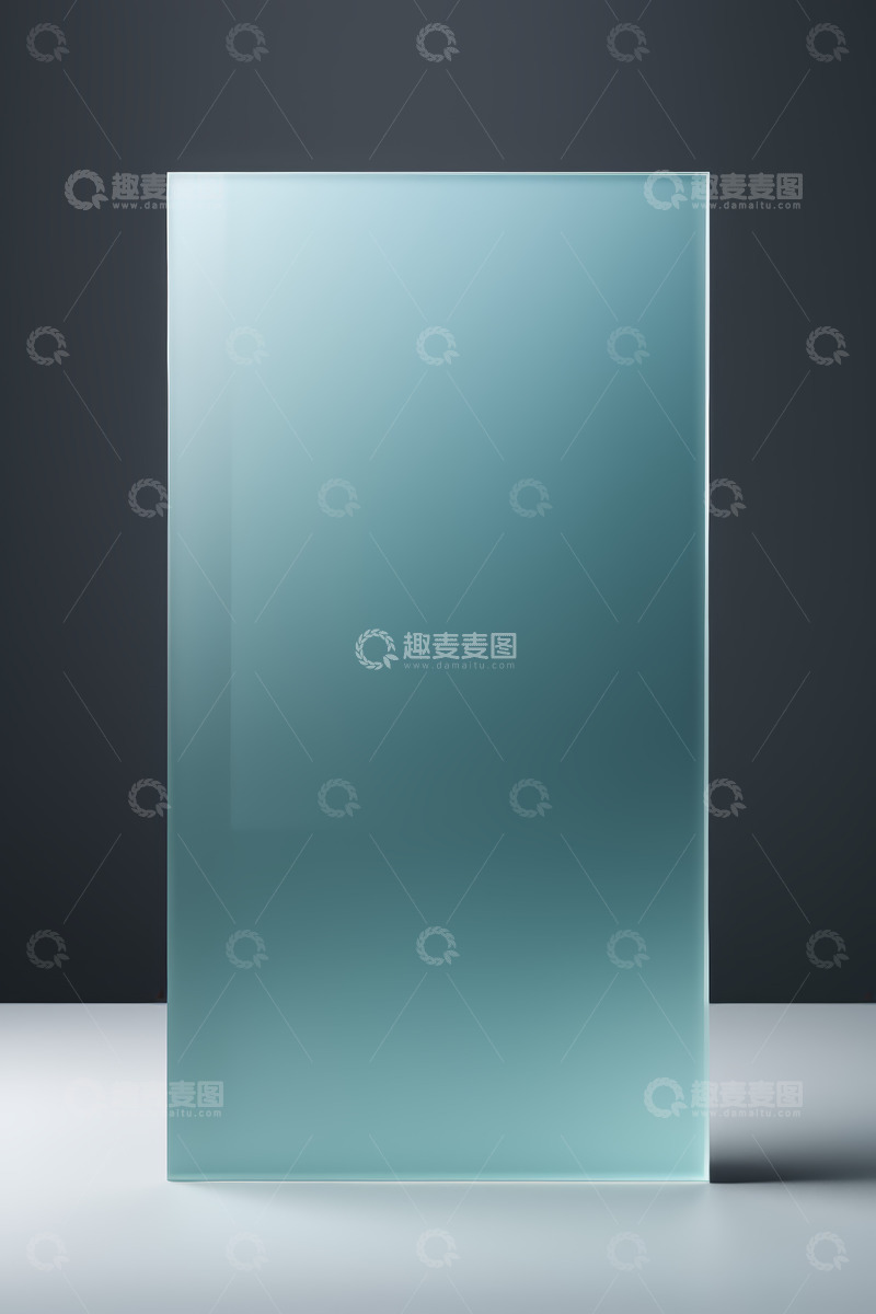 高清大图下载【趣麦麦图】蓝色透明玻璃展示