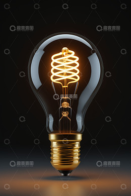 发光玻璃灯泡特写