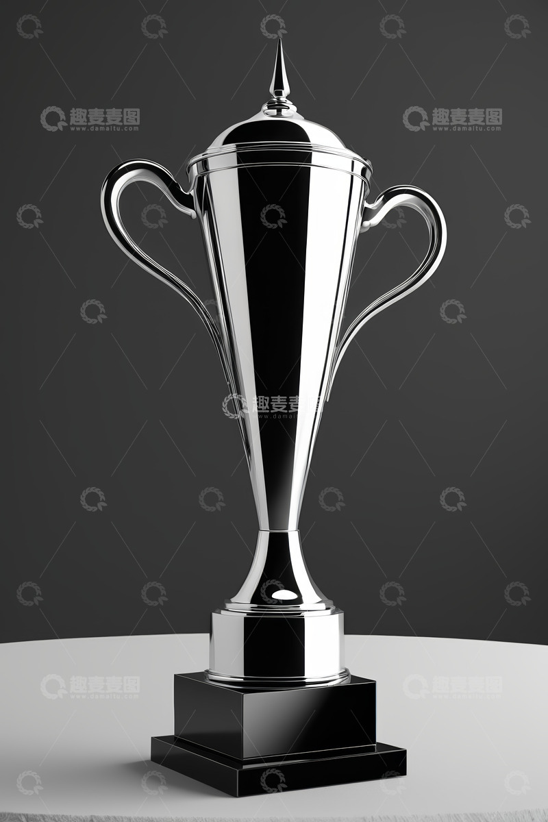 高清大图下载【趣麦麦图】银色奖杯特写