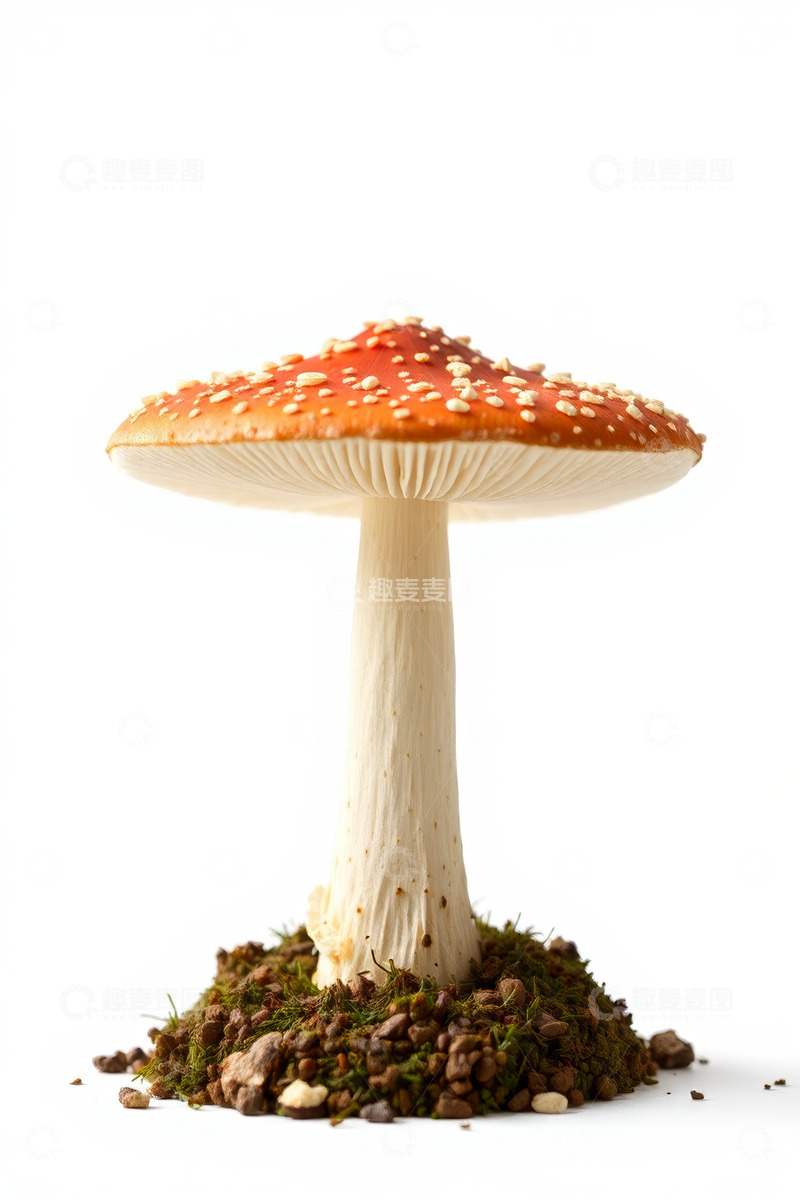 高清大图下载【趣麦麦图】红色斑点蘑菇特写