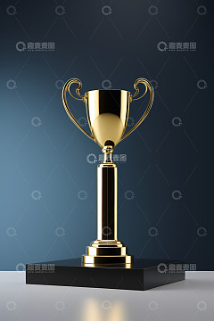金色奖杯特写