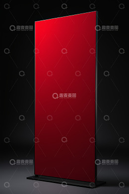 红色立式展示板素材