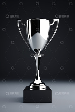 银色奖杯特写