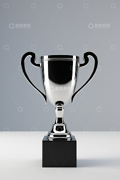 金属奖杯特写
