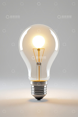 发光灯泡特写素材