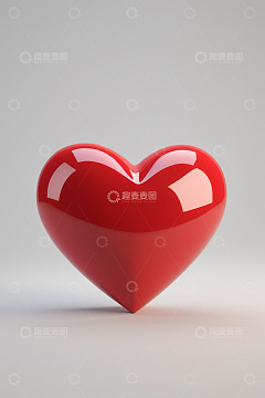 红色心形立体图标