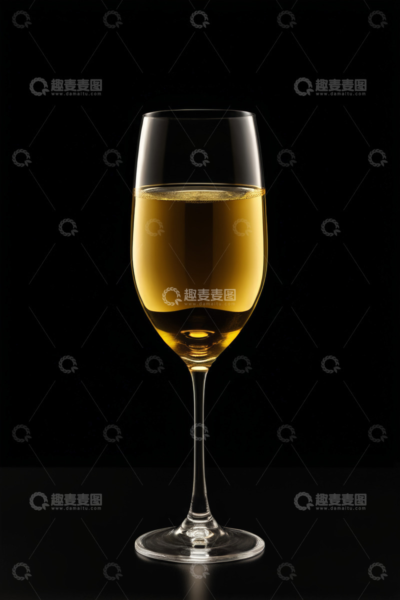 高清大图下载【趣麦麦图】高脚杯中的黄色液体