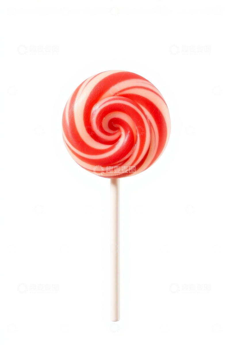 高清大图下载【趣麦麦图】红白相间螺旋棒棒糖特写