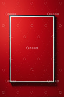 红色背景上的黑色框架
